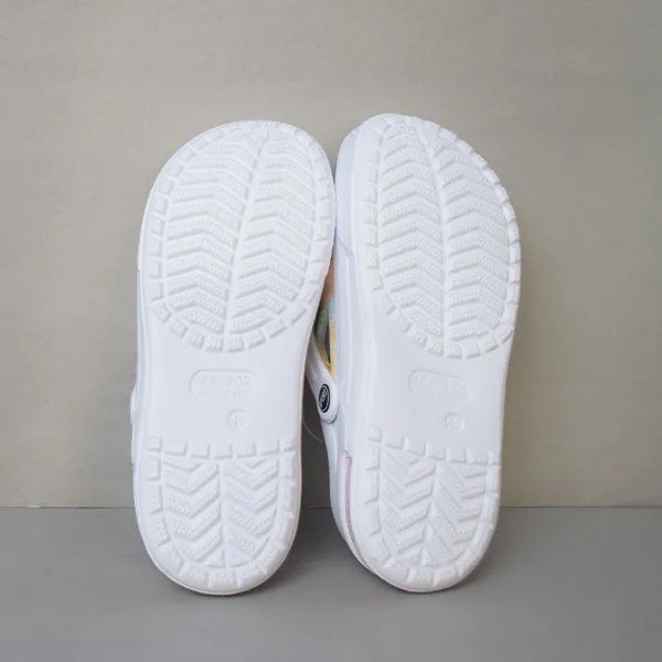 High Quality Summer Sandals Classic Outdoor Non-slip Slippers. (White Color) Size (42)
