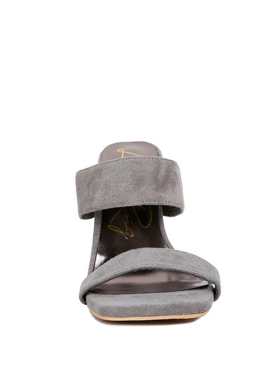 High Sass Rhinestone Embellished Micro Suede Sandals