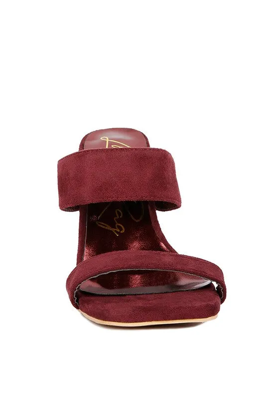 High Sass Rhinestone Embellished Micro Suede Sandals