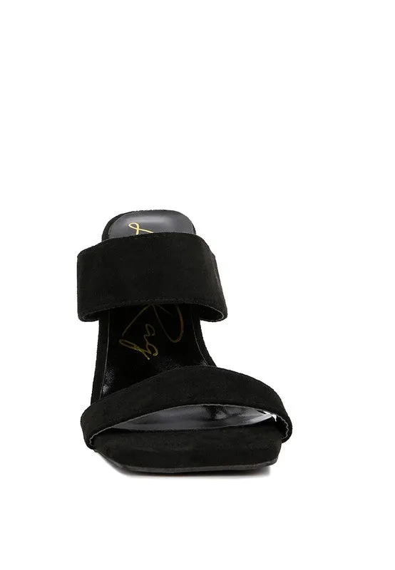 High Sass Rhinestone Embellished Micro Suede Sandals