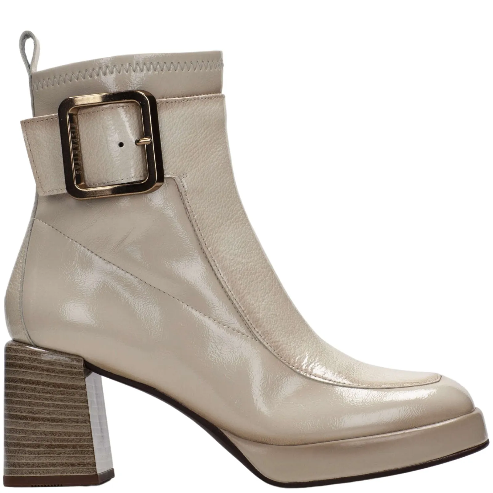 Hispanitas Latte Leather Platform Boots