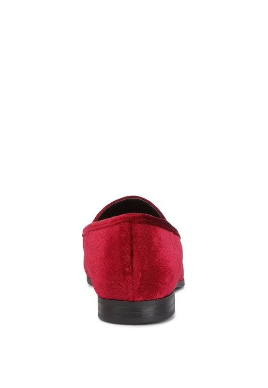 Horsebit Velvet Loafers