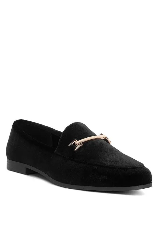 Horsebit Velvet Loafers