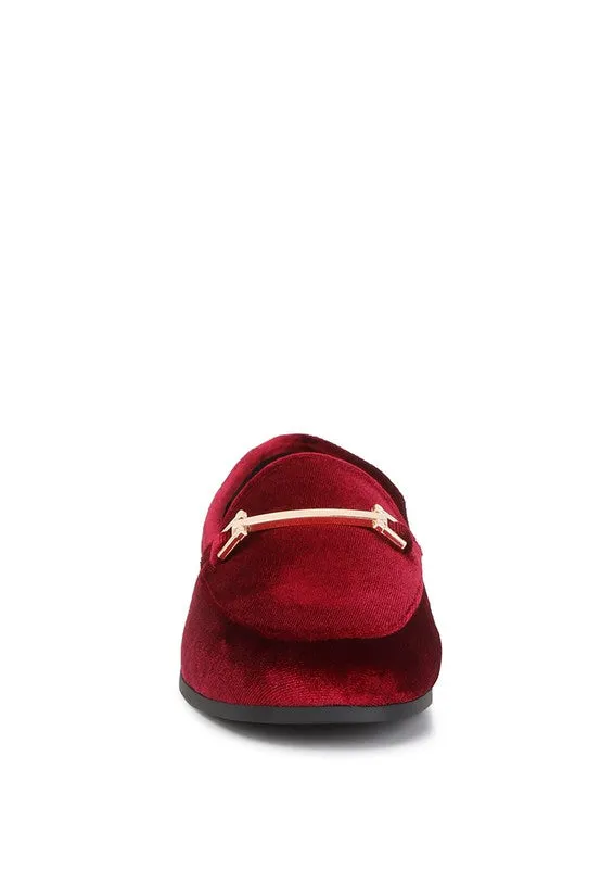 Horsebit Velvet Loafers
