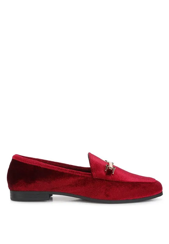 Horsebit Velvet Loafers