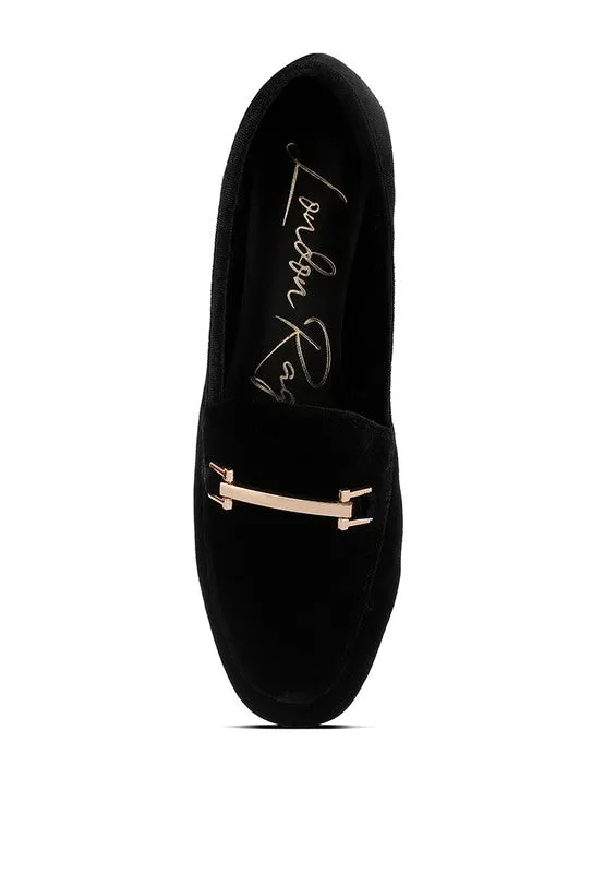 Horsebit Velvet Loafers