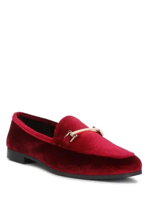 Horsebit Velvet Loafers