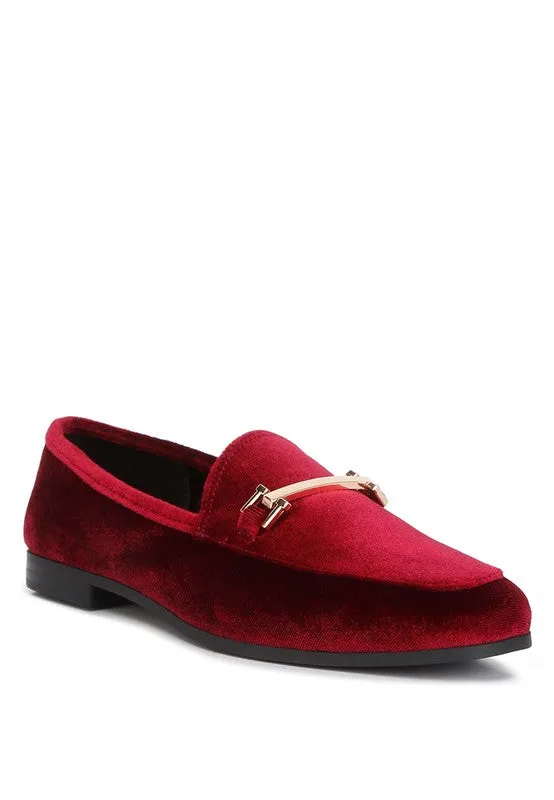 Horsebit Velvet Loafers