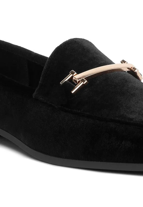 Horsebit Velvet Loafers