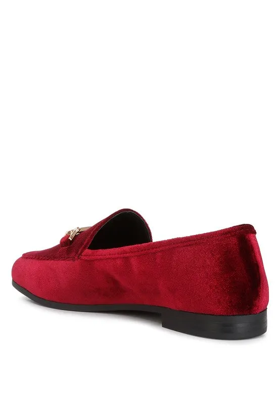Horsebit Velvet Loafers