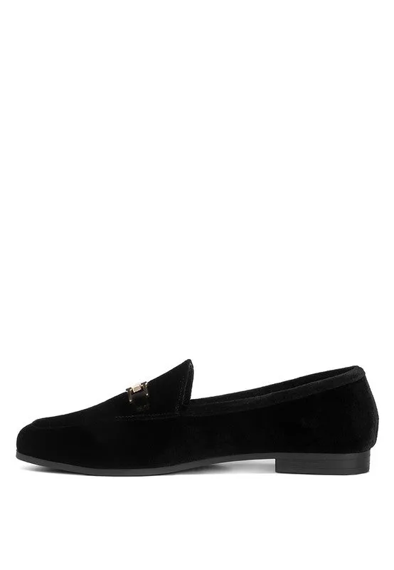 Horsebit Velvet Loafers