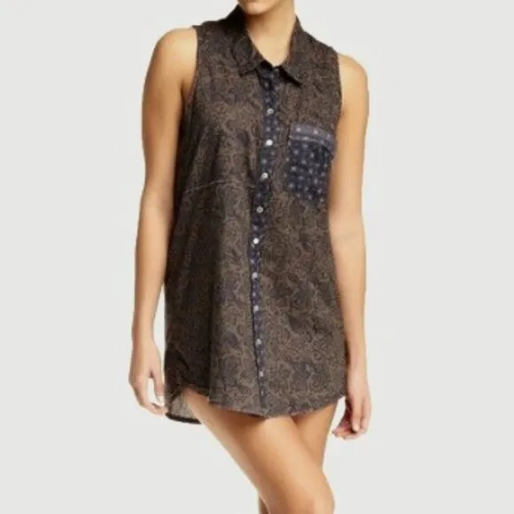 INTIMATELY FREE PEOPLE Make My Day sleep shirt short nightgown pajamas size med