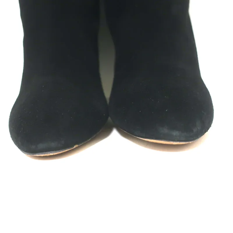 Isabel Marant Etoile Robby Knee High Boots Black Suede Size 38