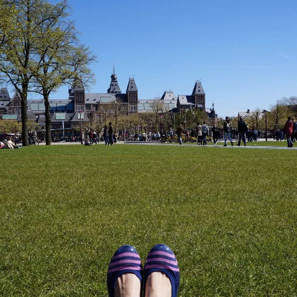ja-vie navy/pink stripe jelly flats shoes
