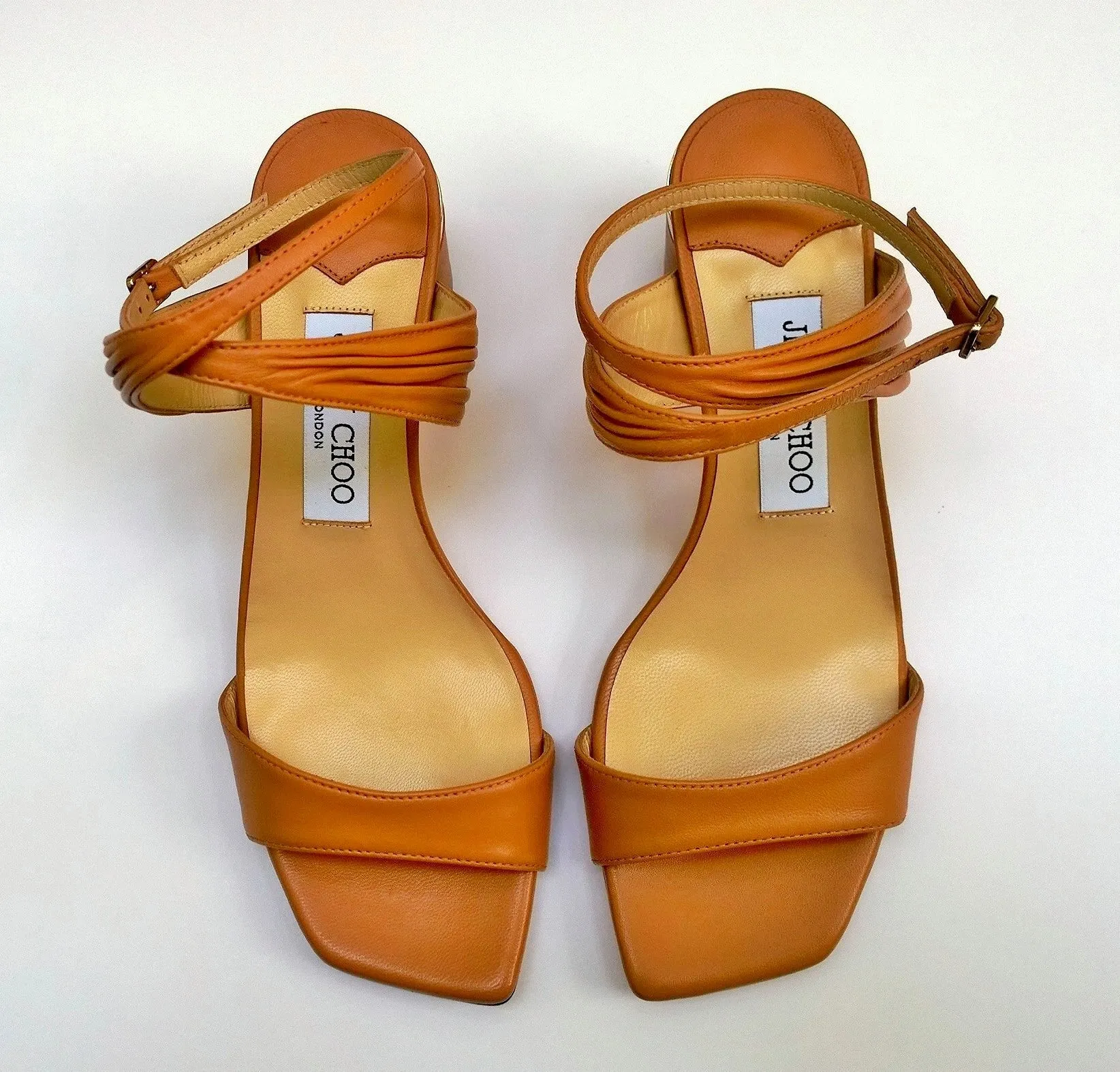 Jimmy Choo Jago 60 Ankle Strap Sandals in Caramel Brown Zsa