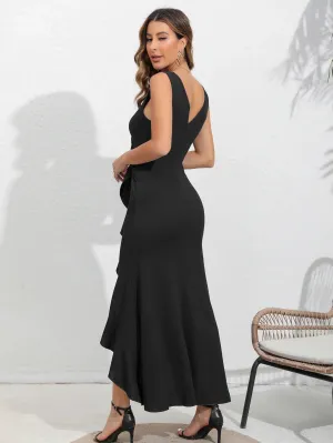 Joanne | Elegant Long Ruffled Dress