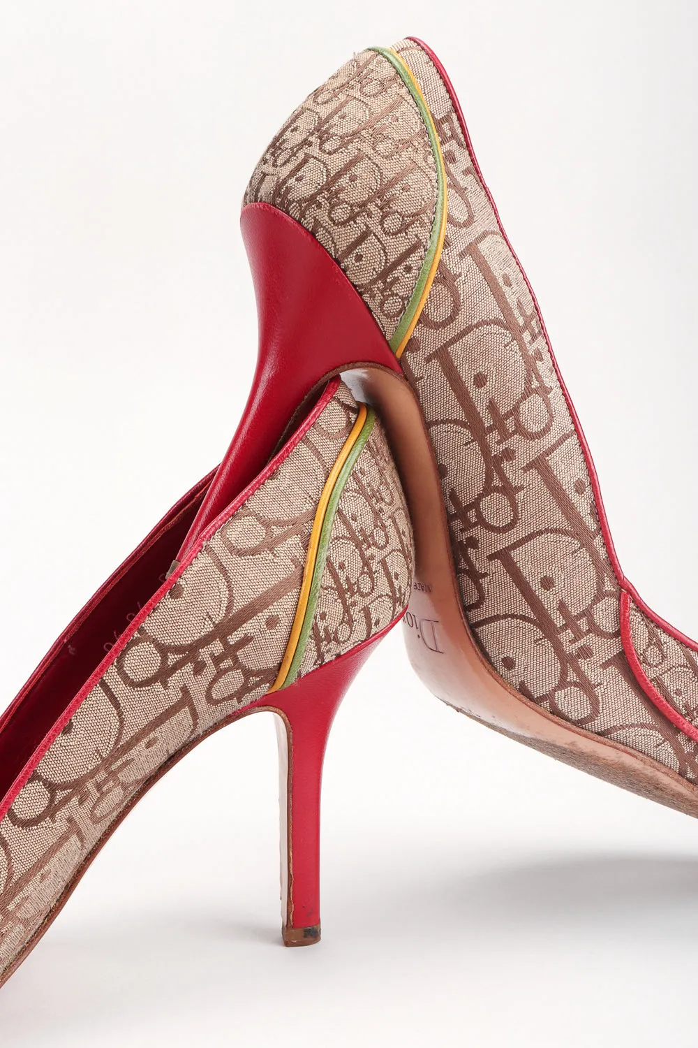 John Galliano Monogram Rasta Heels