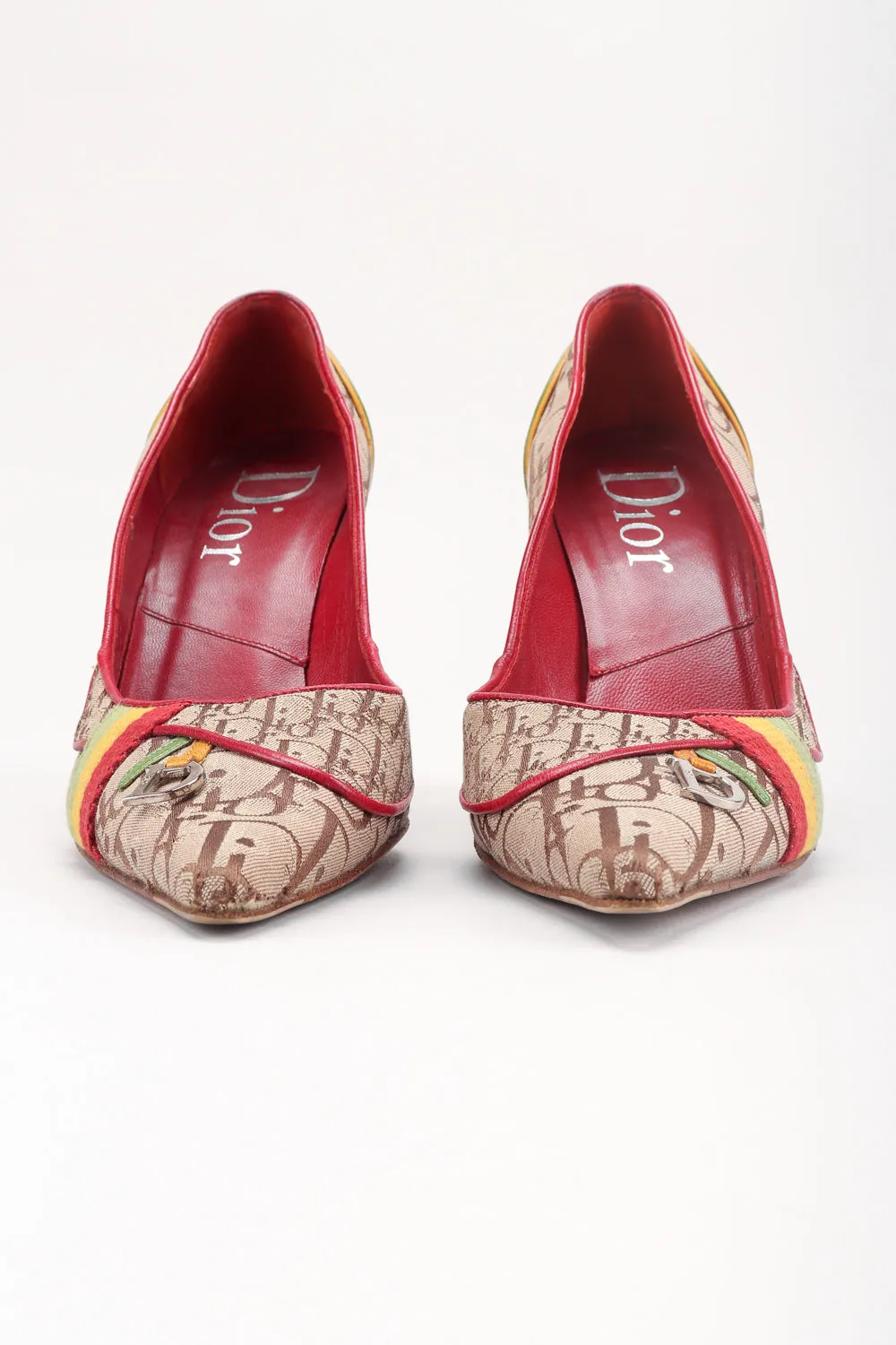 John Galliano Monogram Rasta Heels