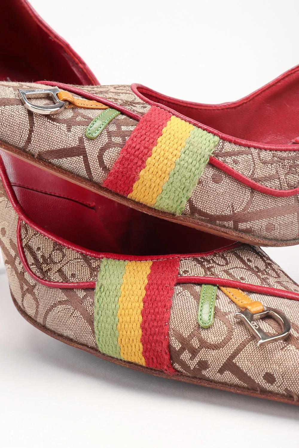 John Galliano Monogram Rasta Heels