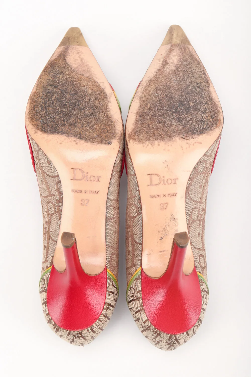 John Galliano Monogram Rasta Heels