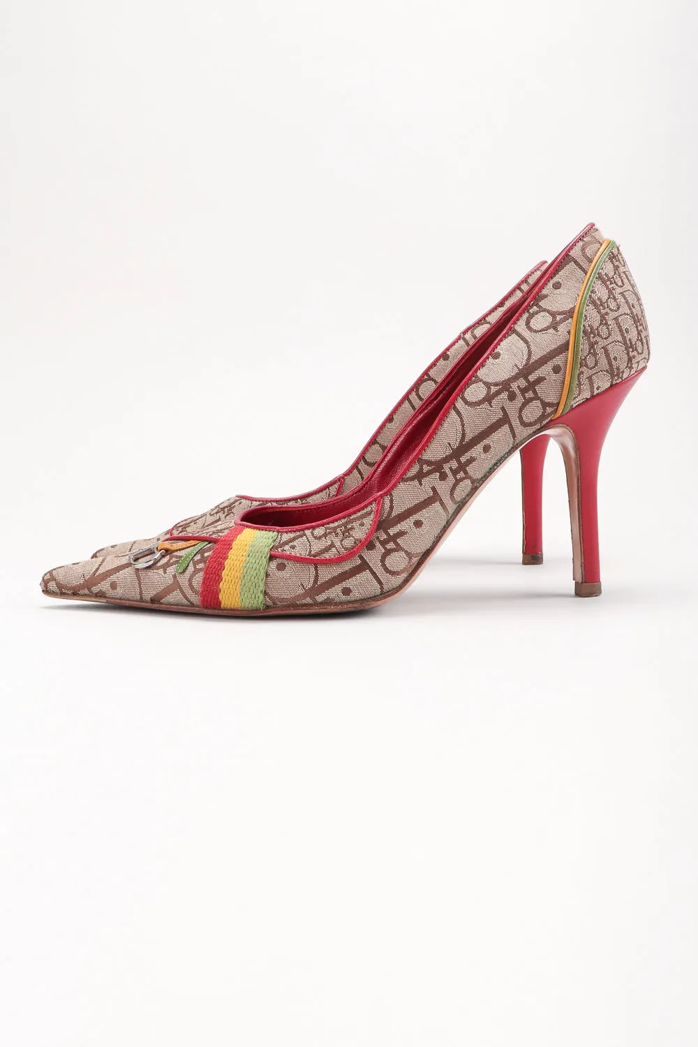 John Galliano Monogram Rasta Heels