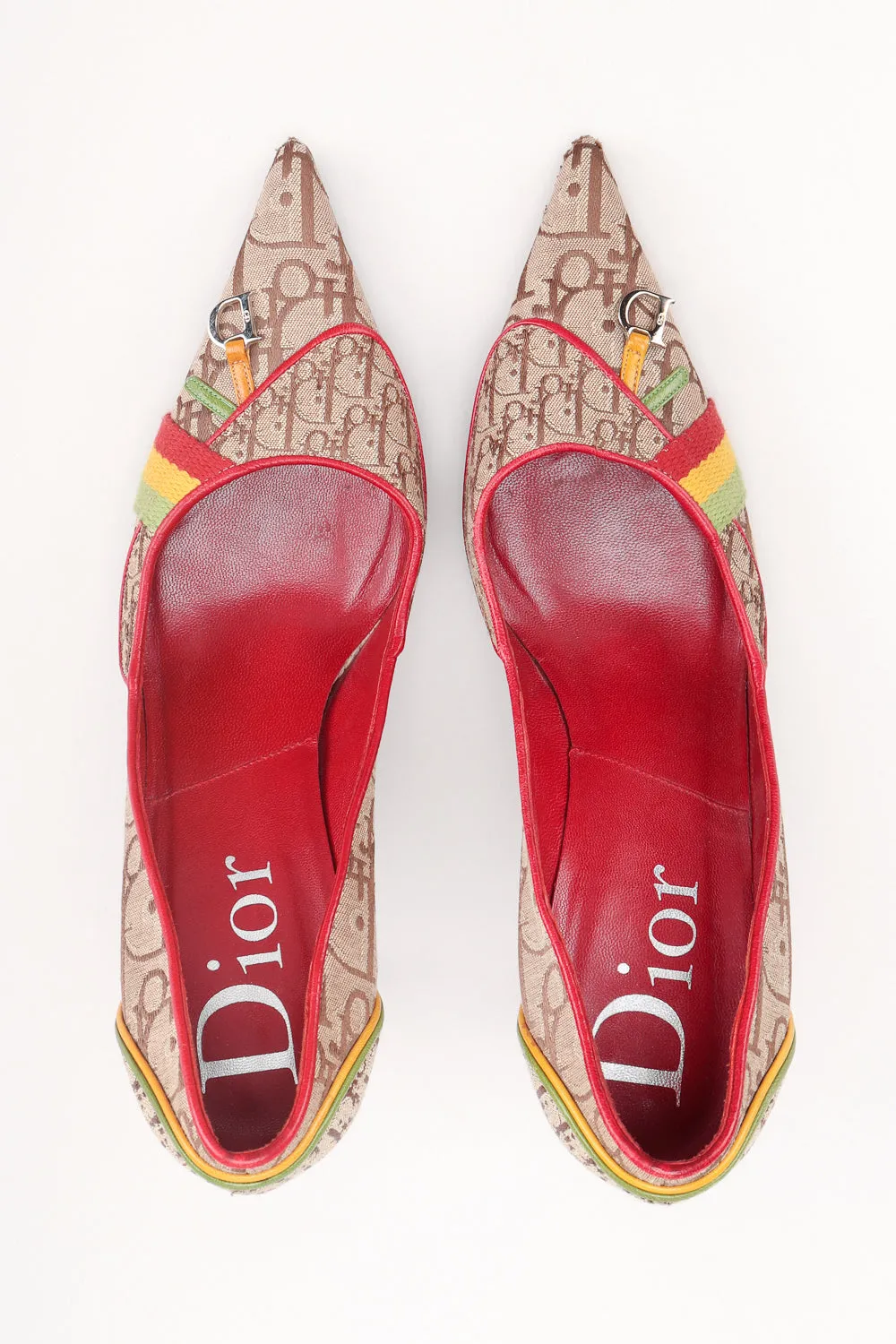 John Galliano Monogram Rasta Heels