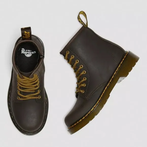 JUNIOR 1460 WILDHORSE LEATHER LACE UP BOOTS big kids size US 4, EU 36
