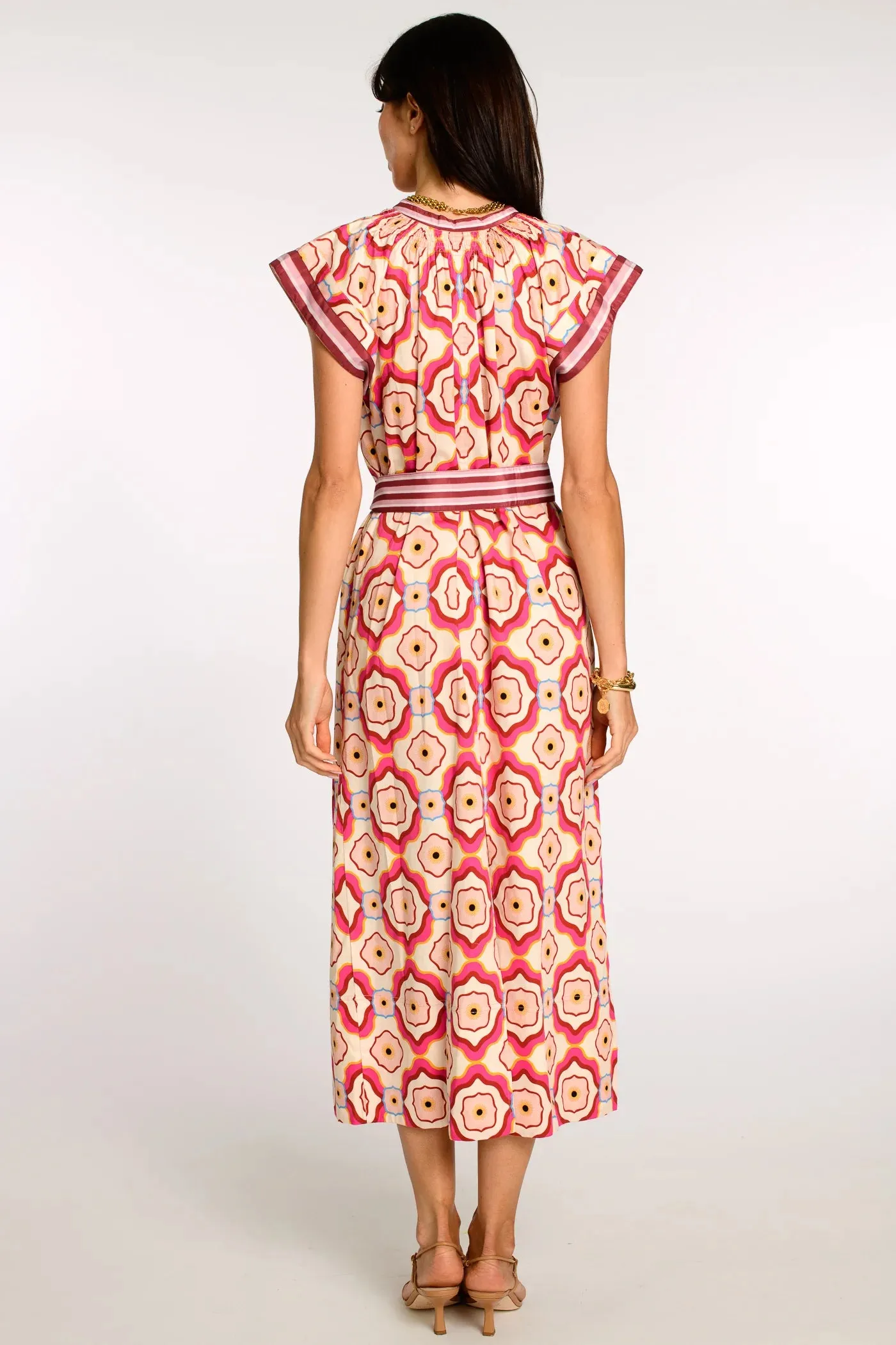 Kate Dress - Trellis Pink