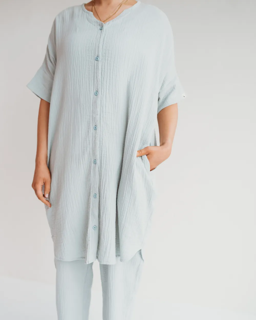 Kate Light Green Barrel Leg Trousers