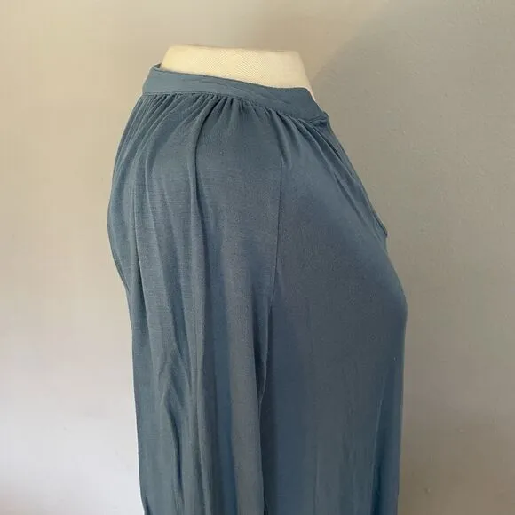 LAKE Pajamas Nightgown XS Oversized Maxi Sleep Blue Soft Comfy Lightweight EUC