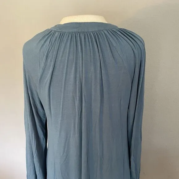 LAKE Pajamas Nightgown XS Oversized Maxi Sleep Blue Soft Comfy Lightweight EUC