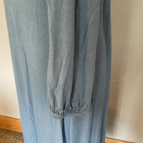 LAKE Pajamas Nightgown XS Oversized Maxi Sleep Blue Soft Comfy Lightweight EUC