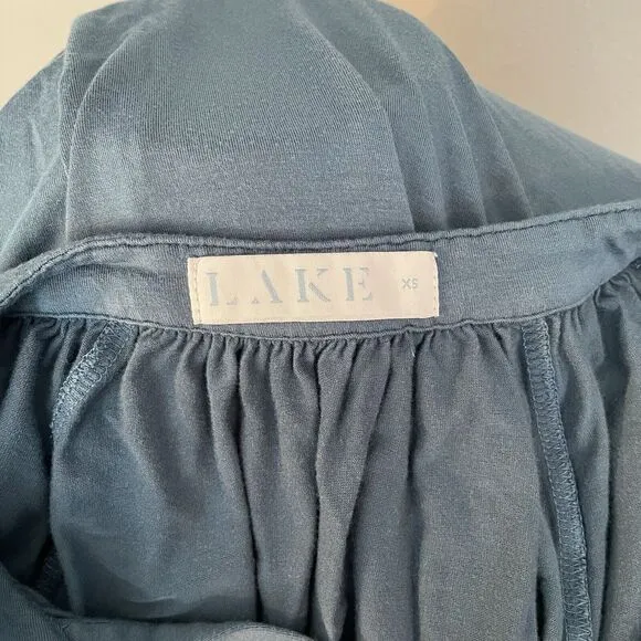 LAKE Pajamas Nightgown XS Oversized Maxi Sleep Blue Soft Comfy Lightweight EUC