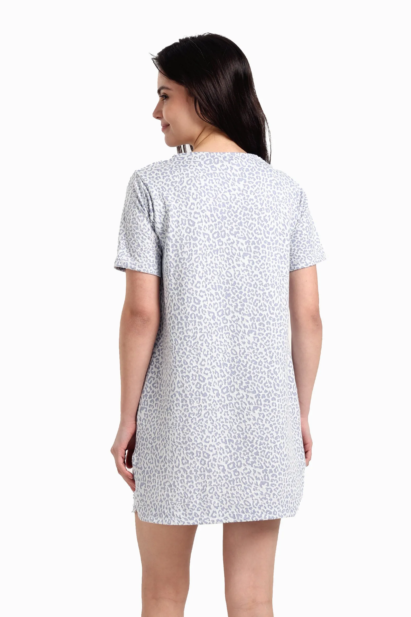 Leopard Print Short Nightgown