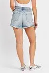 Light Denim High Rise Mom Shorts