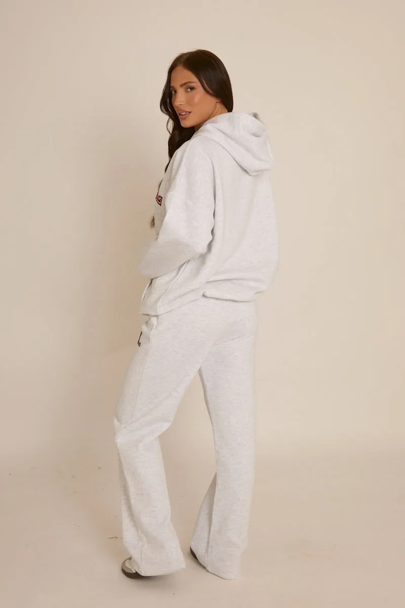 Light Grey Marl Rebel Sport Oversized Hoodie - Camilla