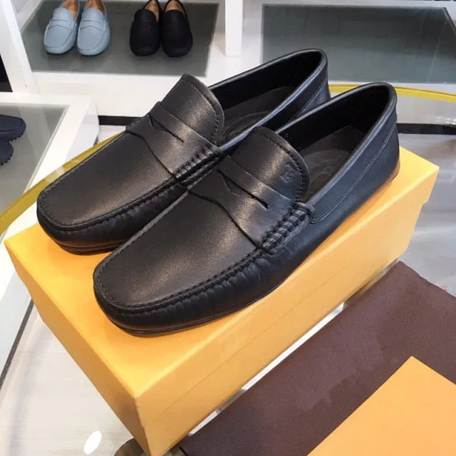 light luxury designer leather business casual shoes