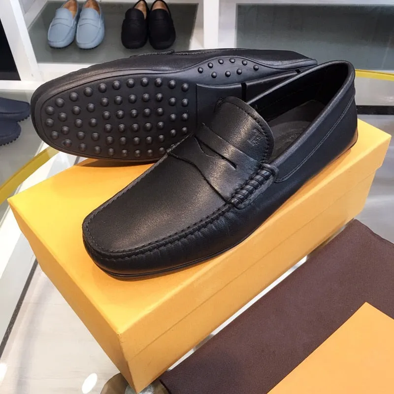 light luxury designer leather business casual shoes