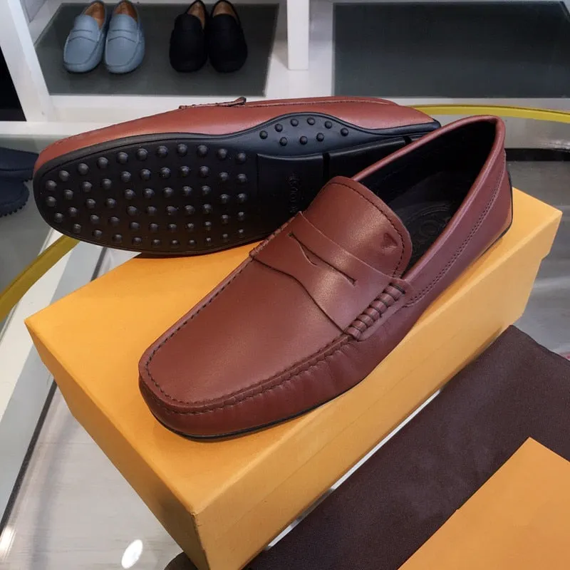 light luxury designer leather business casual shoes