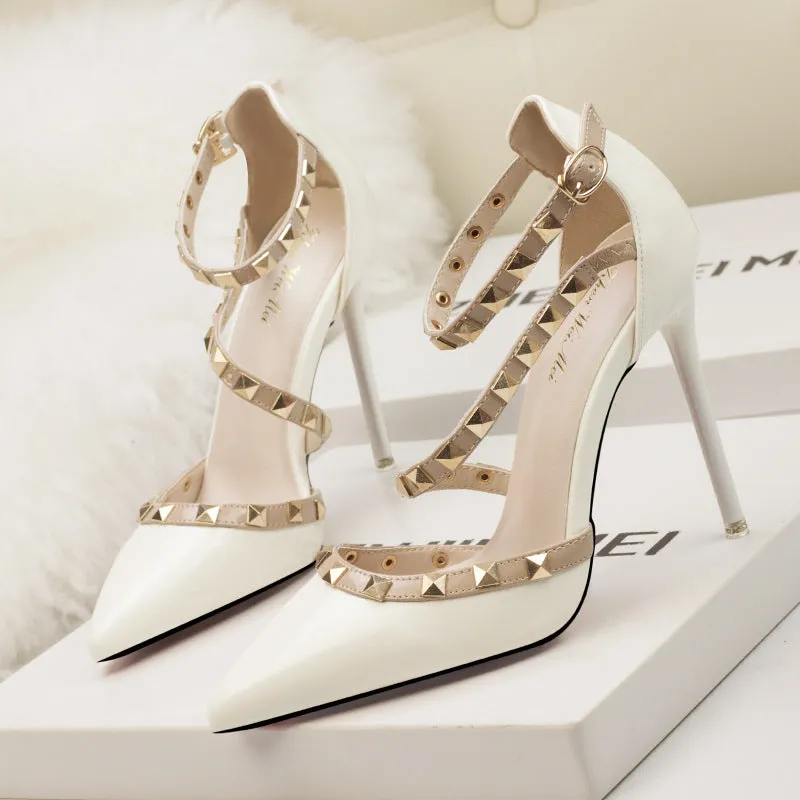 Light luxury flower stiletto wedding high heels