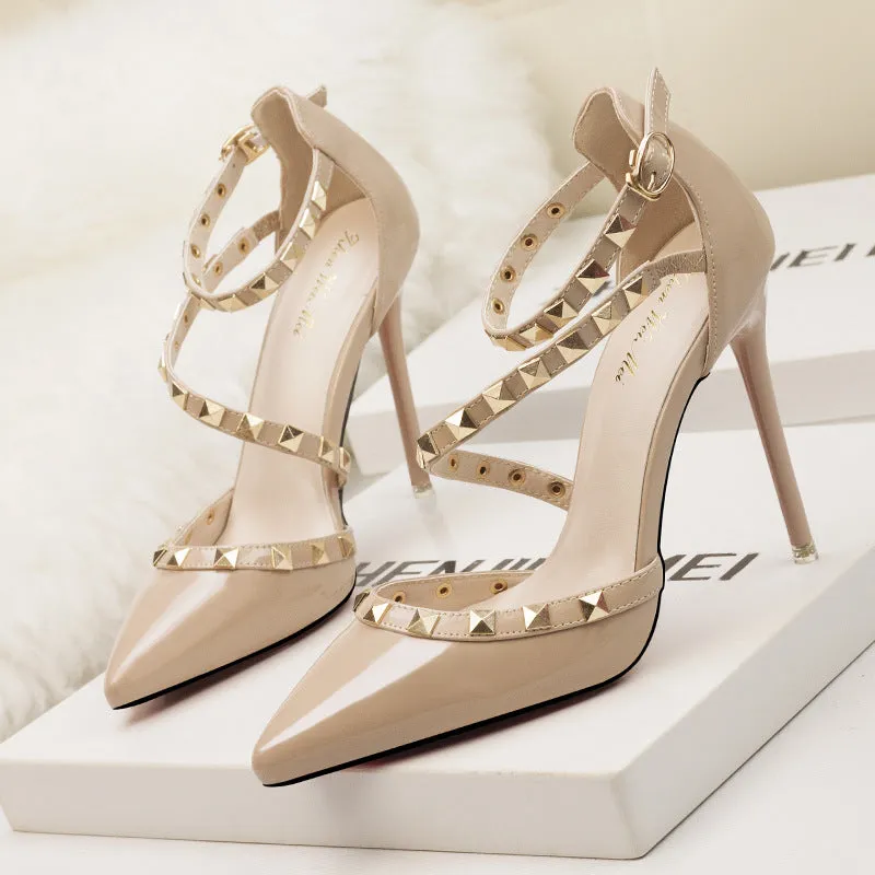 Light luxury flower stiletto wedding high heels