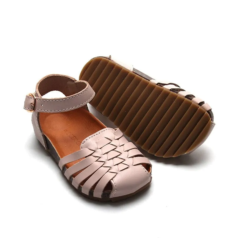 Light Pink - Woven Sandal - US Size 5-10 - Hard Sole