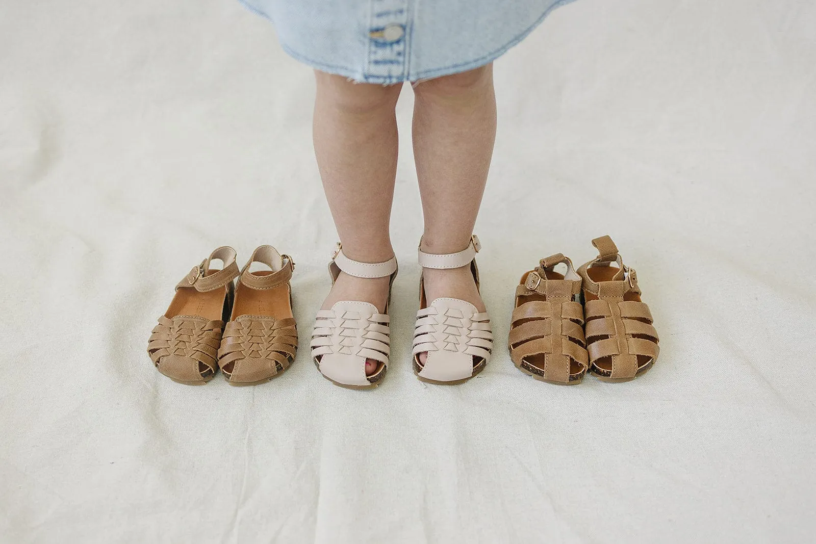 Light Pink - Woven Sandal - US Size 5-10 - Hard Sole
