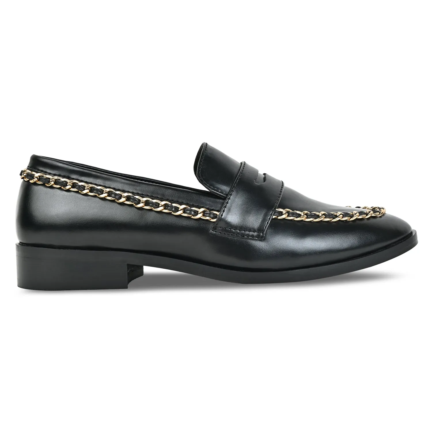 Loafer with Chain - Black