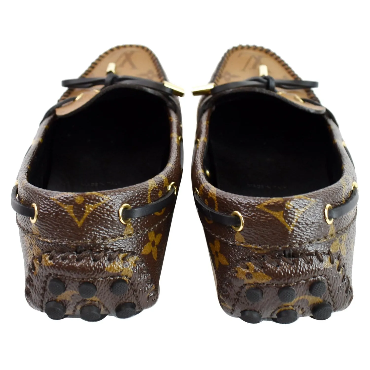 LOUIS VUITTON Classic Gloria Flat Monogram canvas Loafers Size 36
