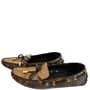 LOUIS VUITTON Classic Gloria Flat Monogram canvas Loafers Size 36