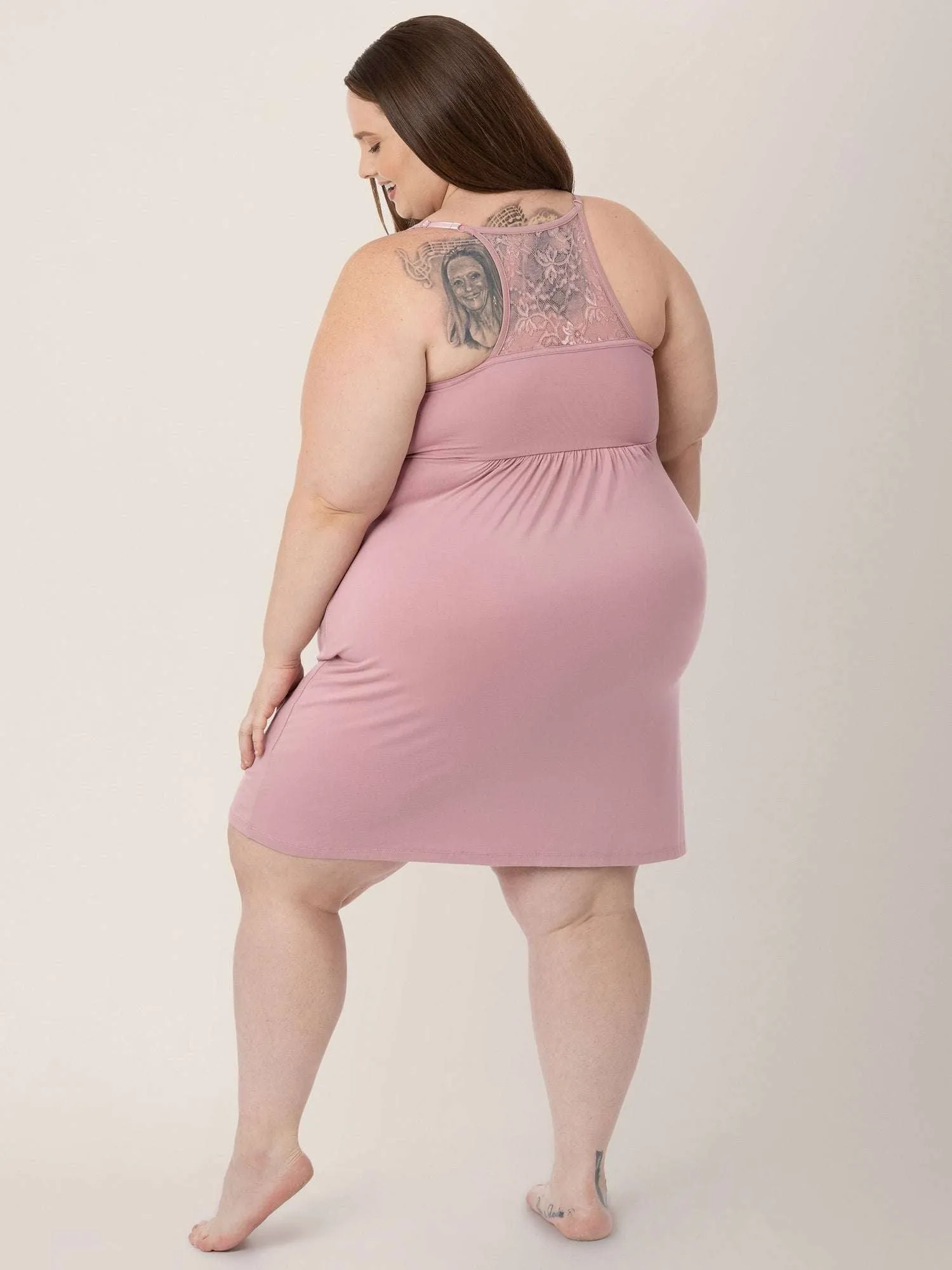 Lucille Maternity & Nursing Nightgown | Vintage Pink
