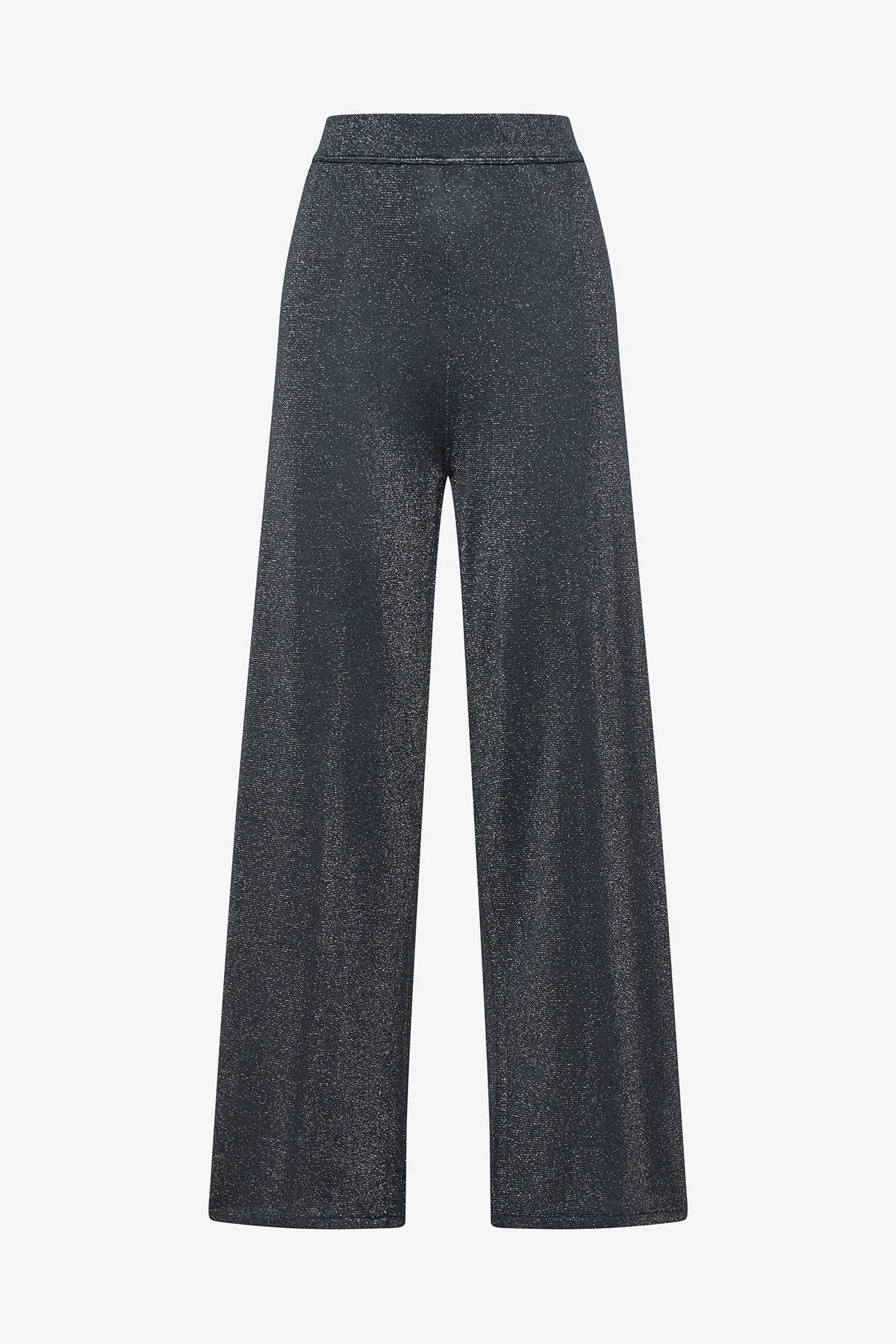 [MALIPARMI] SHINY FLUID LUREX TROUSERS - GREY