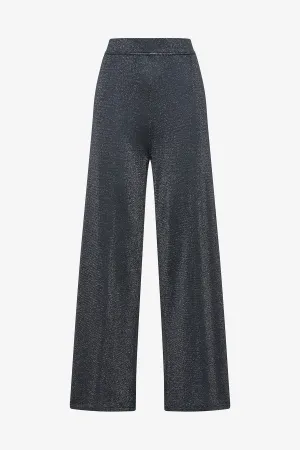 [MALIPARMI] SHINY FLUID LUREX TROUSERS - GREY