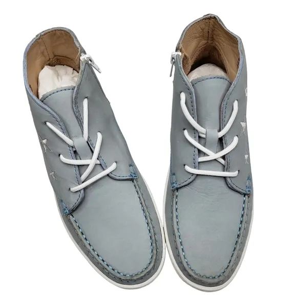 Marc Joseph | NIB Houston Bootie Light Grey Nobuck Leather Lace Up Boots Boy's 3